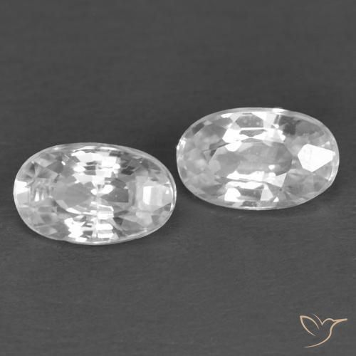 0.80 ct natürliche Weiß Zirkon-Edelsteine, Oval, VVS
