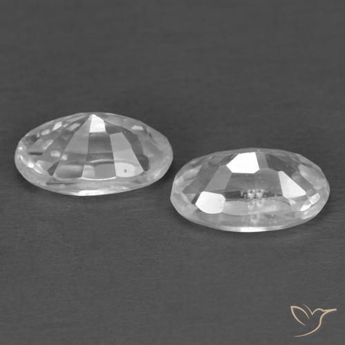 0.80 ct natürliche Weiß Zirkon-Edelsteine, Oval, VVS