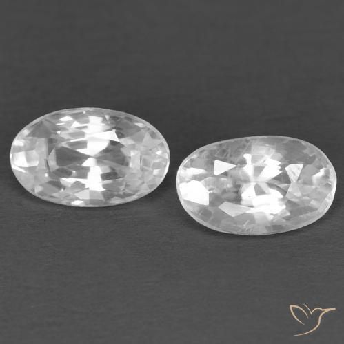 0.83 ct natürliche Weiß Zirkon-Edelsteine, Oval, VVS