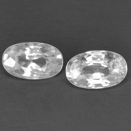 0,72 ct natürliche weißer Zirkon-Edelsteine, Oval Schliff, VVS