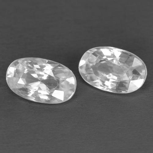 0,72 ct natürliche weißer Zirkon-Edelsteine, Oval Schliff, VVS