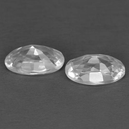 0,72 ct natürliche weißer Zirkon-Edelsteine, Oval Schliff, VVS
