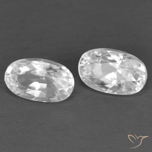 0.86 ct natürliche Weiß Zirkon-Edelsteine, Oval, VVS