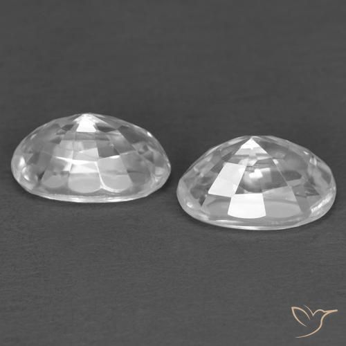 0.86 ct natürliche Weiß Zirkon-Edelsteine, Oval, VVS