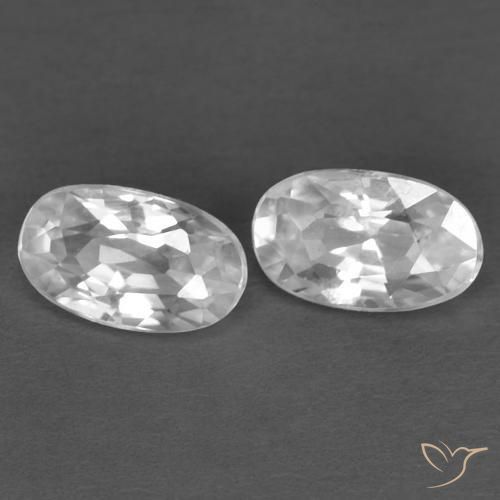 0.72 ct natürliche Weiß Zirkon-Edelsteine, Oval, VVS