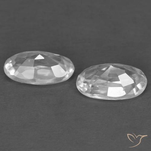 0.72 ct natürliche Weiß Zirkon-Edelsteine, Oval, VVS
