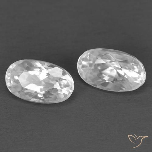 0.87 ct natürliche Weiß Zirkon-Edelsteine, Oval, VVS