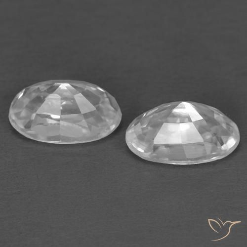 0.87 ct natürliche Weiß Zirkon-Edelsteine, Oval, VVS