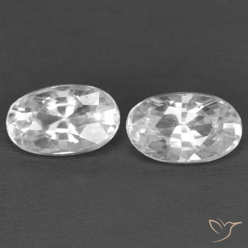0.83 ct natürliche Weiß Zirkon-Edelsteine, Oval, VVS