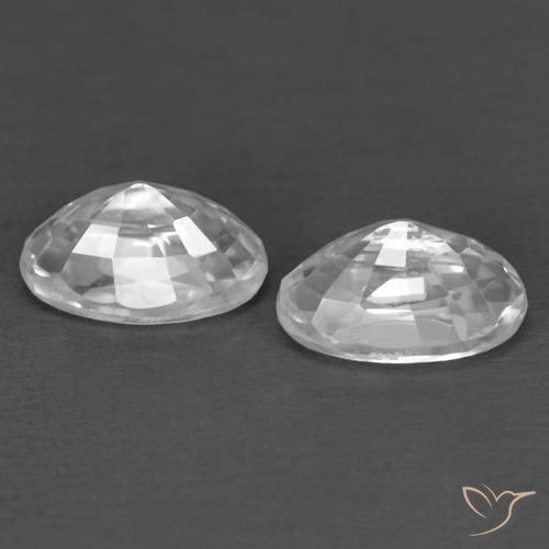0.83 ct natürliche Weiß Zirkon-Edelsteine, Oval, VVS