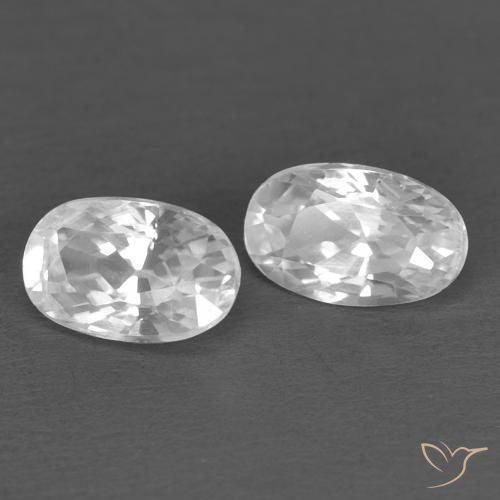 0.80 ct natürliche Weiß Zirkon-Edelsteine, Oval, VVS