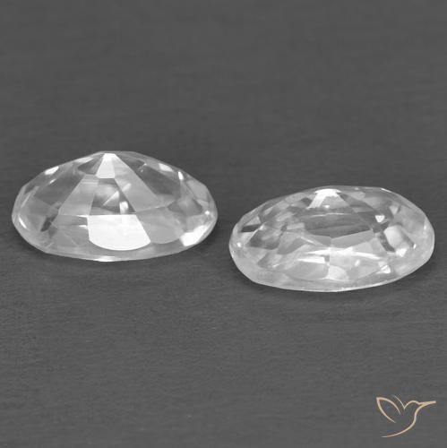 0.80 ct natürliche Weiß Zirkon-Edelsteine, Oval, VVS