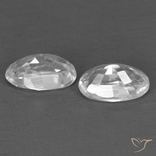 0.76 ct natürliche Weiß Zirkon-Edelsteine, Oval, VVS