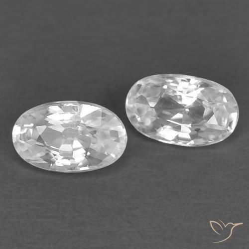 0.76 ct natürliche Weiß Zirkon-Edelsteine, Oval, VVS