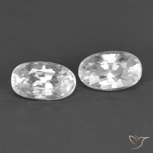 0.90 ct natürliche Weiß Zirkon-Edelsteine, Oval, VVS