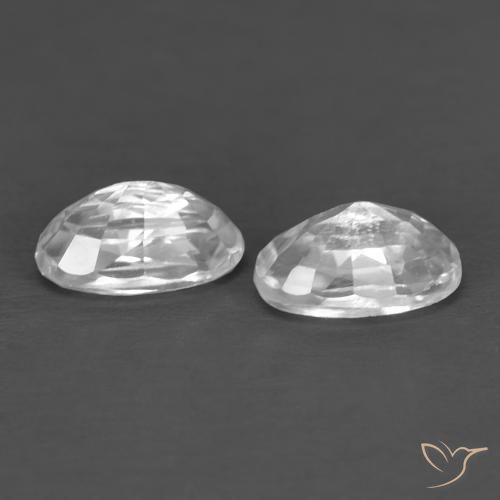 0.90 ct natürliche Weiß Zirkon-Edelsteine, Oval, VVS