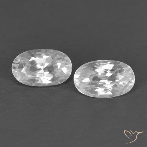 0.81ctw Natürlicher Weiß Zirkon, Oval, VVS