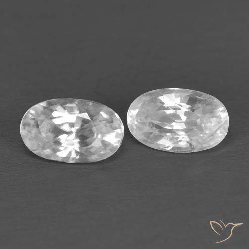 0.81 ct natürliche Weiß Zirkon-Edelsteine, Oval, VVS