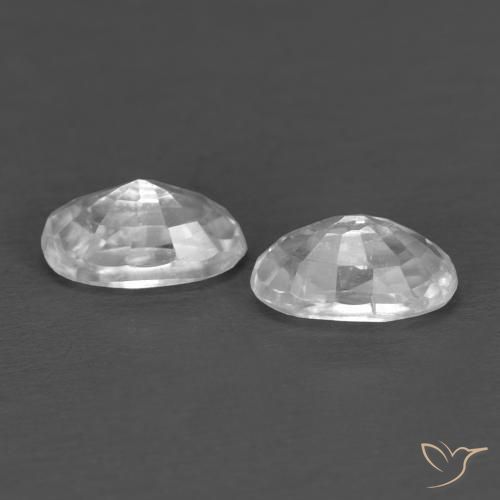 0.81 ct natürliche Weiß Zirkon-Edelsteine, Oval, VVS