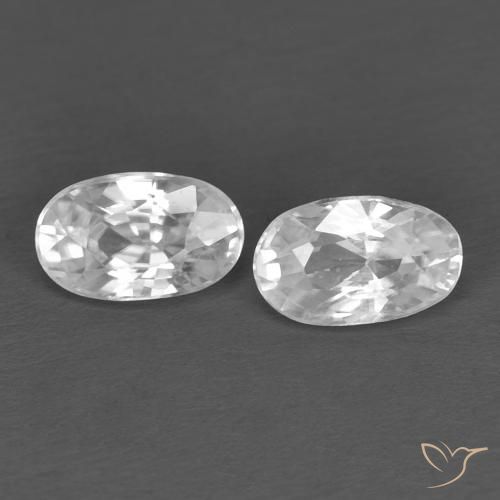 0.79 ct natürliche Weiß Zirkon-Edelsteine, Oval, VVS