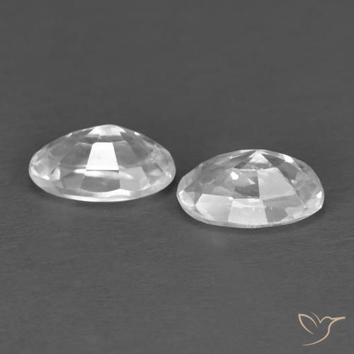 0.79 ct natürliche Weiß Zirkon-Edelsteine, Oval, VVS