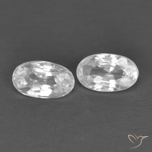 0.65 ct natürliche Weiß Zirkon-Edelsteine, Oval, VVS
