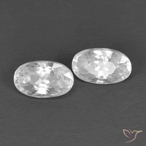 0.83 ct natürliche Weiß Zirkon-Edelsteine, Oval, VVS