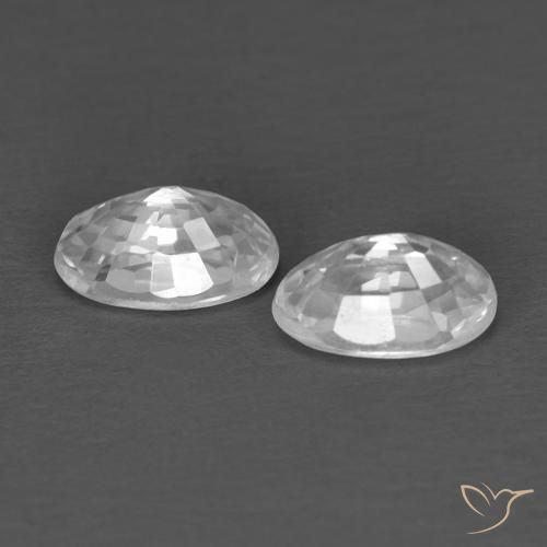 0.83 ct natürliche Weiß Zirkon-Edelsteine, Oval, VVS