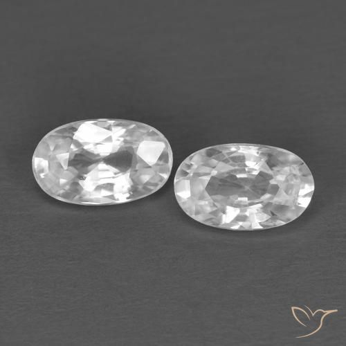 0.73ctw Natürlicher Weiß Zirkon, Oval, VVS