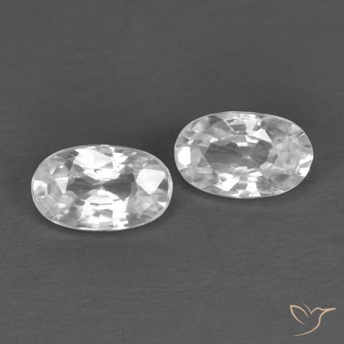 0.73 ct natürliche Weiß Zirkon-Edelsteine, Oval, VVS