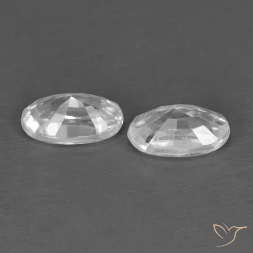 0.73 ct natürliche Weiß Zirkon-Edelsteine, Oval, VVS