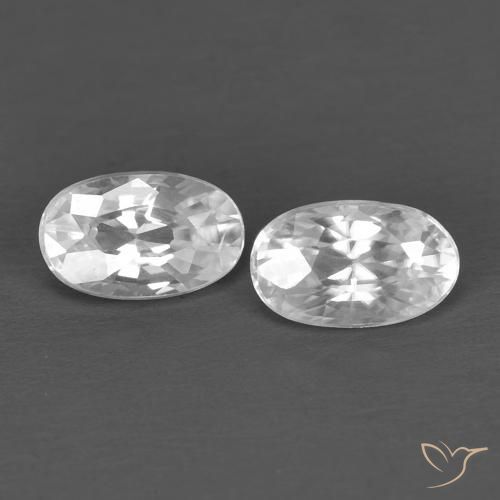 0.84ctw Natürlicher Weiß Zirkon, Oval, VVS
