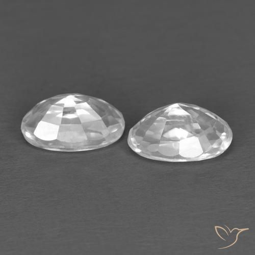 0.84 ct natürliche Weiß Zirkon-Edelsteine, Oval, VVS