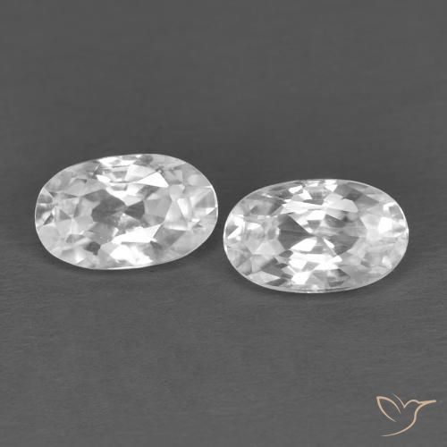 0.74ctw Natürlicher Weiß Zirkon, Oval, VVS