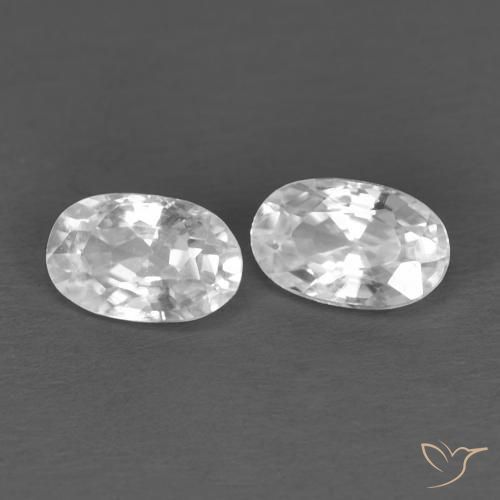 0.74 ct natürliche Weiß Zirkon-Edelsteine, Oval, VVS