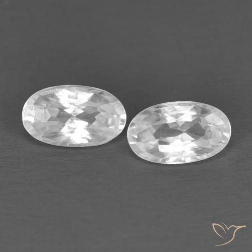 0.73ctw Natürlicher Weiß Zirkon, Oval, VVS