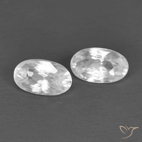 0.73 ct natürliche Weiß Zirkon-Edelsteine, Oval, VVS