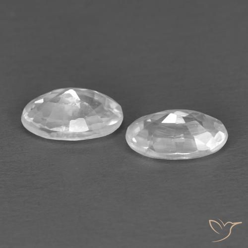 0.73 ct natürliche Weiß Zirkon-Edelsteine, Oval, VVS