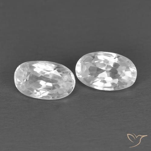 0.79 ct natürliche Weiß Zirkon-Edelsteine, Oval, VVS