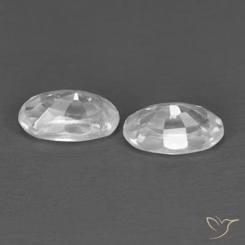 0.79 ct natürliche Weiß Zirkon-Edelsteine, Oval, VVS