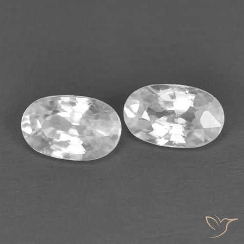 0.74 ct natürliche Weiß Zirkon-Edelsteine, Oval, VVS