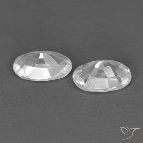 0.74 ct natürliche Weiß Zirkon-Edelsteine, Oval, VVS