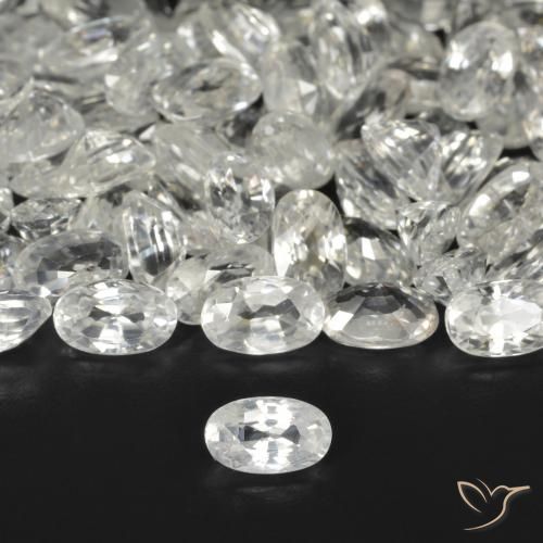 0.39ct Natürlicher Warmweiß Zirkon, Oval, VVS-VS