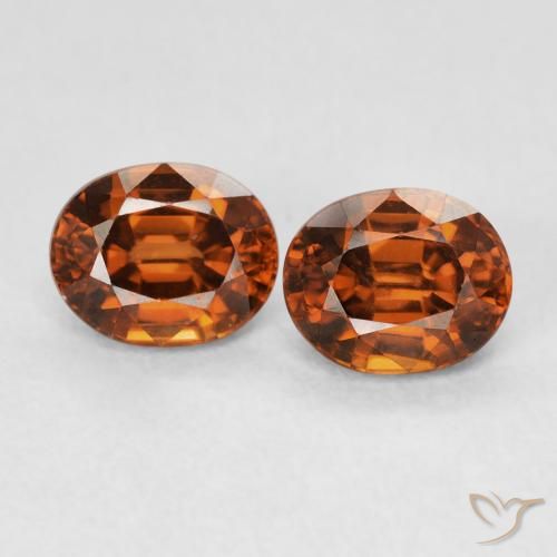 2.13ctw Natürlicher rötlich-orange Zirkon, Oval, VVS