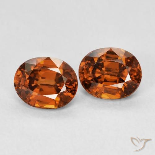 2.13 ct natürliche rötlich-orange Zirkon-Edelsteine, Oval, VVS