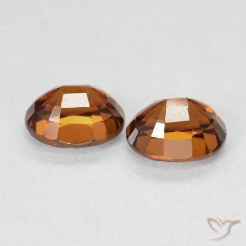 2.13 ct natürliche rötlich-orange Zirkon-Edelsteine, Oval, VVS