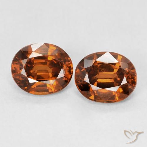 1.90ctw Natürlicher rötlich-orange Zirkon, Oval, VVS