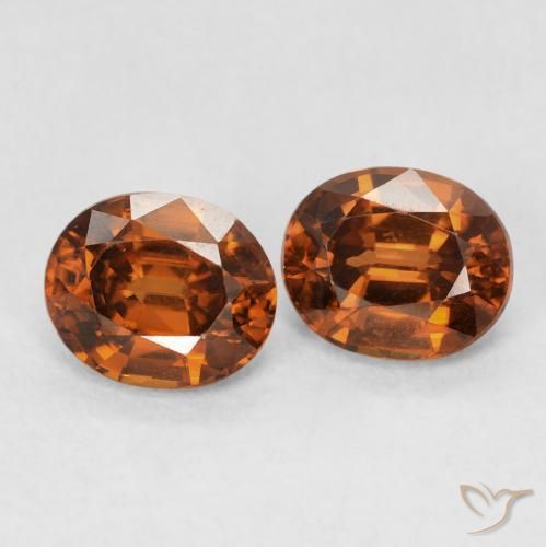 1.90 ct natürliche rötlich-orange Zirkon-Edelsteine, Oval, VVS