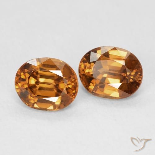 2.03ctw Natürlicher Medium Dark-Orange Zirkon, Oval, VVS