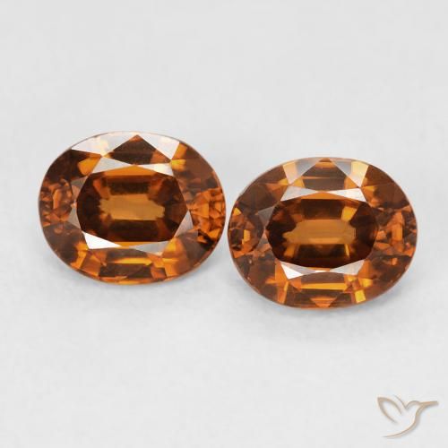 2.14ctw Natürlicher Medium Dark-Orange Zirkon, Oval, VVS